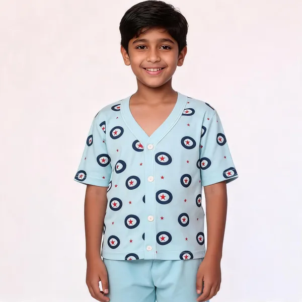 Light_Blue_Cotton_Printed_Top_&_Pants_Set_For_Kids