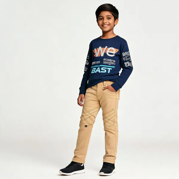 Navy_And_Beige_Cotton_Relaxed_Top_&_Trousers_Set_For_Boys