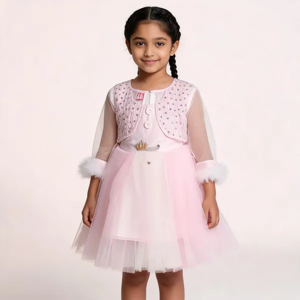 Pink_Mesh_Flared_Party_Dress_For_Girls