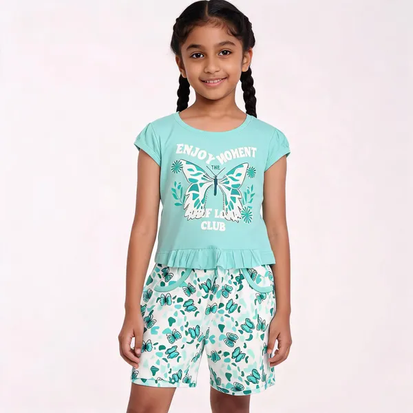Mint_Cotton_Relaxed_Fit_Sleeveless_Top_And_Shorts_Set_For_Girls