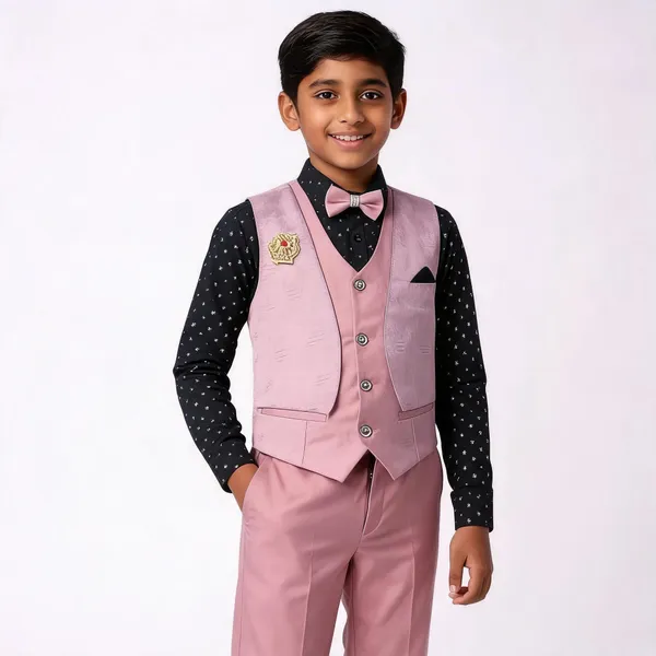 Pink_Cotton_Waistcoat_Style_Suit_Set_For_Boys