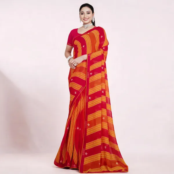 Red_Silk_Printed_Saree_For_Women