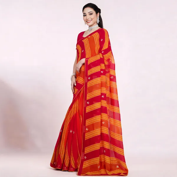 Red_Silk_Printed_Saree_For_Women