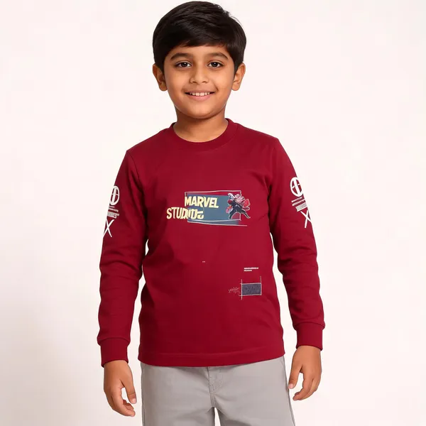 Maroon_Cotton_Graphic_Full_Sleeve_T-Shirt_For_Boys