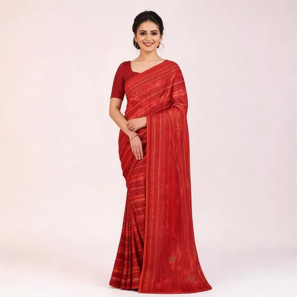Red_Silk_Printed_Saree_For_Women