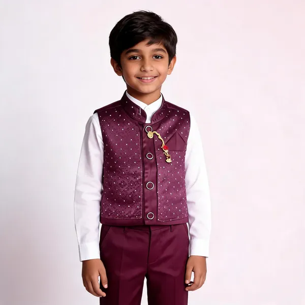 Maroon_Cotton_Straight_Fit_Waistcoat_Set_For_Boys