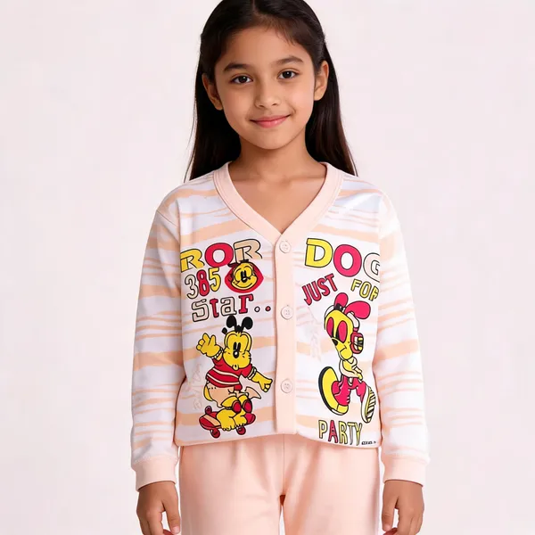 White_Cotton_Cartoon_Print_Top_&_Pants_Set_For_Kids