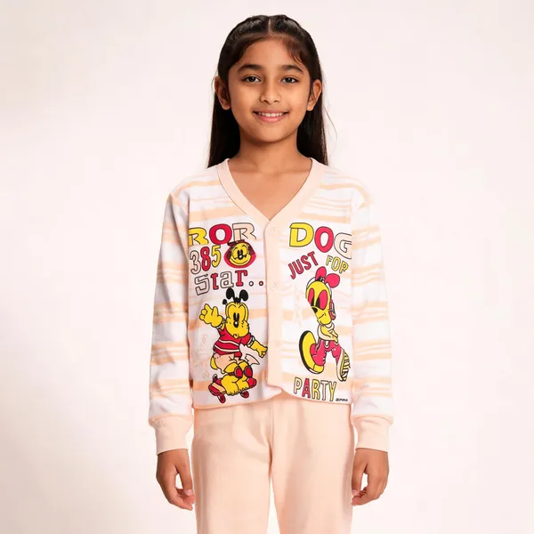 White_Cotton_Cartoon_Print_Top_&_Pants_Set_For_Kids