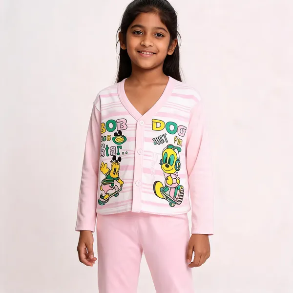 Pink_Cotton_Cartoon_Print_Top_&_Pants_Set_For_Kids