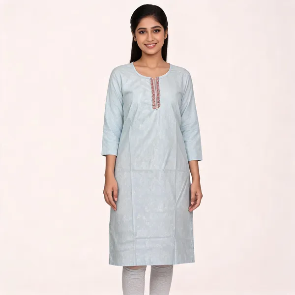 White_Cotton_Straight_Embroidered_Kurti_For_Women