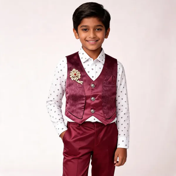Maroon_Cotton_Ethnic_Waistcoat_Set_For_Boys