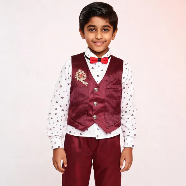 Maroon_Cotton_Ethnic_Waistcoat_Set_For_Boys