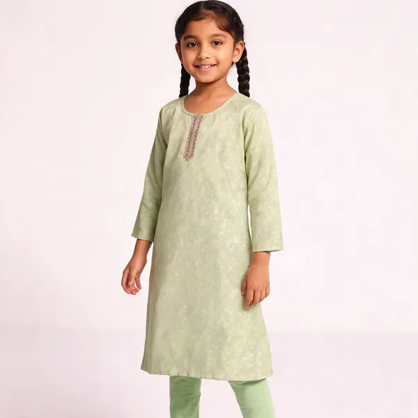 Light_Green_Cotton_Straight_Embroidered_Kurta_For_Girls