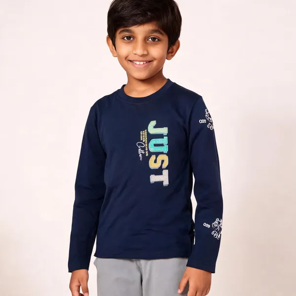 Navy_Cotton_Relaxed_Fit_Long_Sleeve_T-Shirt_For_Boys