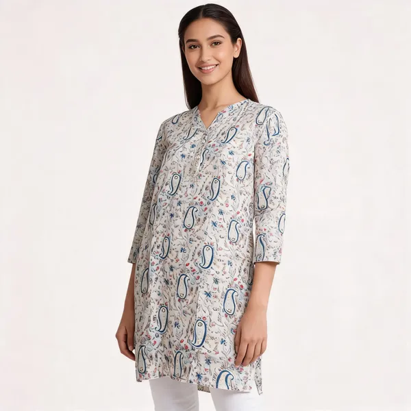 Multicolour_Cotton_Straight_Paisley_Print_Kurta_For_Women