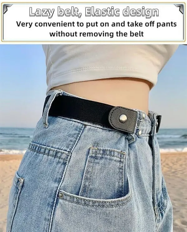 Black_Elastic_Buckle-Less_Adjustable_Belt_For_Women
