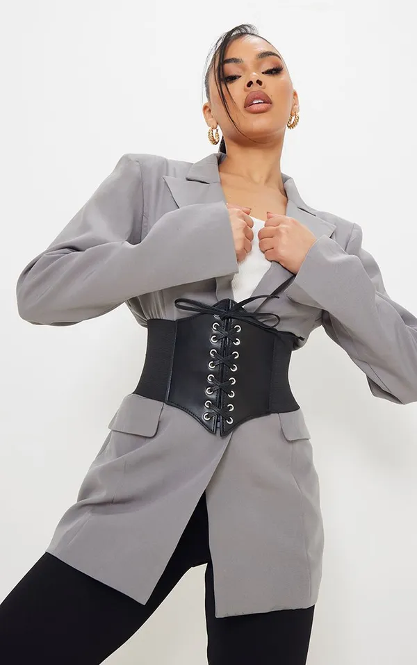 Black_Faux_Leather_Lace-Up_Corset_Belt_For_Women