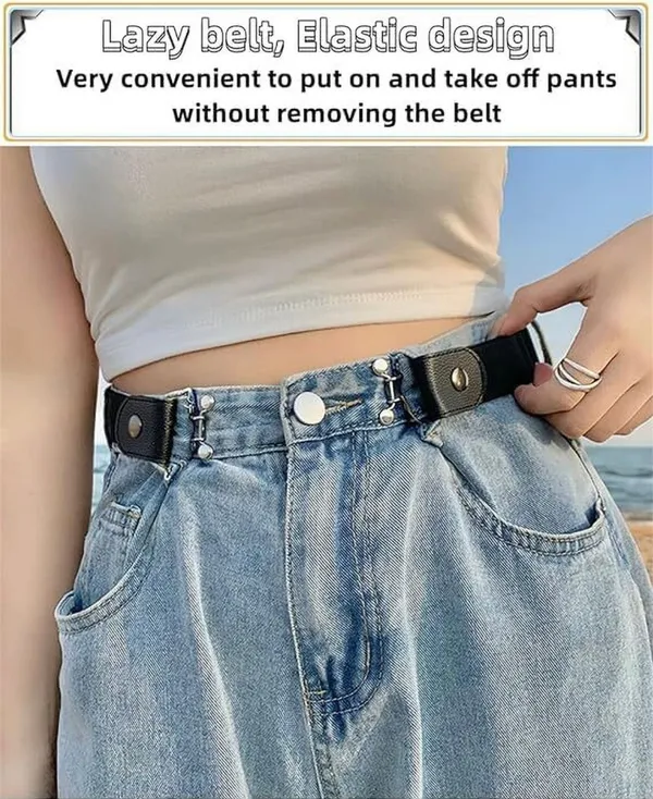 Black_Elastic_Buckle-Less_Adjustable_Belt_For_Women