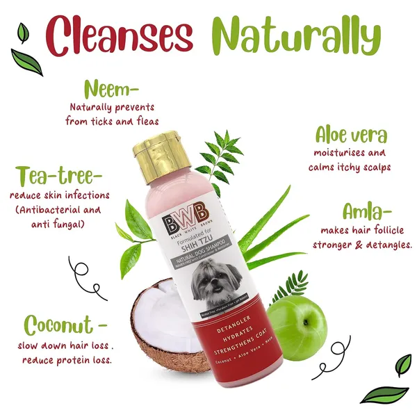 BWB_Natural_Dog_Shampoo_for_Shihtzu_.PARABEN_Free+Alcohol_Free+pH_Balance_with_Conditioner_&_Moisturiser_and_Added_Alovera,NEEM,Coconut_&_Amla_extracts_(Pack_of_2(120ml_+_120_ml))
