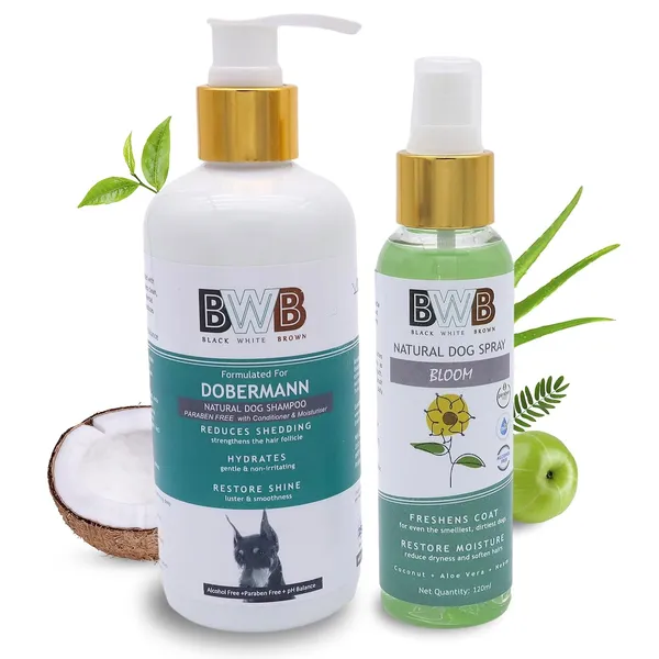 Natural_Dog_Shampoo_For_Dobermann.Paraben_Free+Alcohol_Free+Ph_Balance_With_Conditioner_&_Moisturiser_And_Added_Alovera,Neem,Coconut_&_Amla_Extracts_(300_Milliliter+_Deospray)