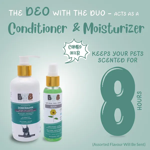 Natural_Dog_Shampoo_For_Dobermann.Paraben_Free+Alcohol_Free+Ph_Balance_With_Conditioner_&_Moisturiser_And_Added_Alovera,Neem,Coconut_&_Amla_Extracts_(300_Milliliter+_Deospray)