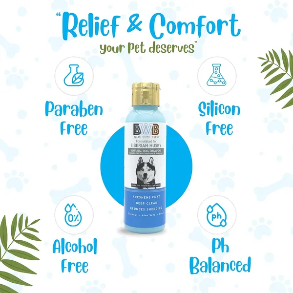 BWB_Natural_Dog_Shampoo_for_Siberian_Husky_.PARABEN_Free+Alcohol_Free+pH_Balance_with_Conditioner_&_Moisturiser_and_Added_Alovera,NEEM,Coconut_&_Amla_extracts_(Pack_of_2(120ml_+_120_ml))