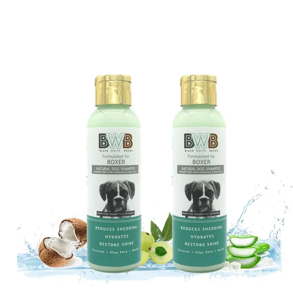 BWB_Natural_Dog_Shampoo_for_Boxer.PARABEN_Free+Alcohol_Free+pH_Balance_with_Conditioner_&_Moisturiser_and_Added_Alovera,NEEM,Coconut_&_Amla_extracts_(Pack_of_2(120ml_+_120ml))