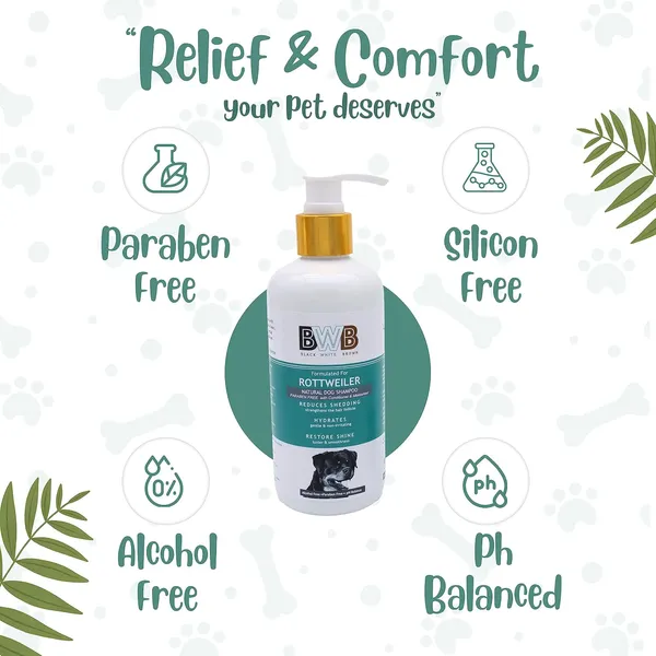 BWB_Natural_Dog_Shampoo_for_Rottweiler.PARABEN_Free+Alcohol_Free+pH_Balance_with_Conditioner_&_Moisturiser_and_Added_Alovera,NEEM,Coconut_&_Amla_extracts_(300ML)
