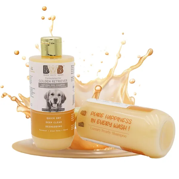 BWB_Natural_Dog_Shampoo_for_Golden_Retriever(Combo_Pack_250ml_+_250ml)_.PARABEN_Free+Alcohol_Free+pH_Balance_with_Conditioner_&_Moisturiser_and_Added_Alovera,NEEM,Coconut_&_Amla_extracts_(500_ML)
