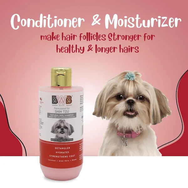 BWB_Natural_Dog_Shampoo_for_Shihtzu(Combo_Pack_250ml_+_250ml)_.PARABEN_Free+Alcohol_Free+pH_Balance_with_Conditioner_&_Moisturiser_and_Added_Alovera,NEEM,Coconut_&_Amla_extracts_(500_ML)