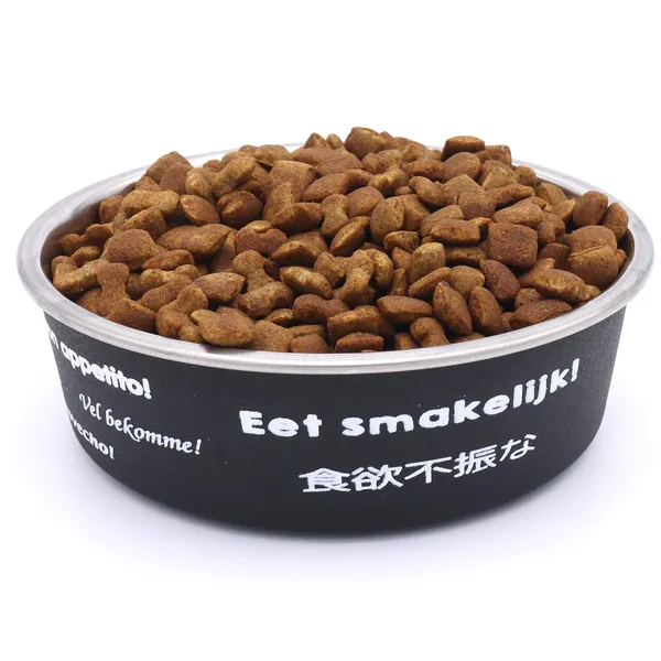 BWB_Premium_Stainless_Steel_Pet_Bowl_for_Medium_Dogs_and_Cats_|_Anti-Skid_Rubber_Base_Food_&_Water_Bowl_|_Durable_Printed_Matte_Black_Finish,_Rust-Proof_&_Dishwasher_Safe-_Medium_-750_ml