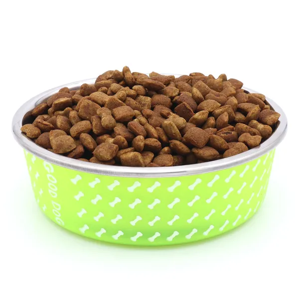 BWB_Stainless_Steel_Printed_Pet_Bowl_with_Anti-Skid_Rubber_Base_for_Dogs_and_Cats_–_Durable_Food_&_Water_Dish_-_Lime_Green_with_Bone_Pattern,_Green_(750_ml)-_Medium