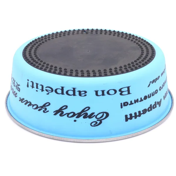 BWB_Stainless_Steel_Printed_Pet_Bowl_with_Anti-Skid_Rubber_Base_for_Dogs_and_Cats_–_Durable_Food_&_Water_Dish_-_Blue_Printed_Design,_Blue_(750_ml)-_Medium