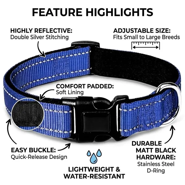 Premium_Reflective_Dog_Collar_–_Soft_Padded,_Nylon,_Adjustable_&_Comfortable_Pet_Collar_with_Steel_D-Ring_and_Heavy_Duty_Buckle_for_Small,_Medium_&_Large_Dogs_-(Pack_of_2,Multicolor)