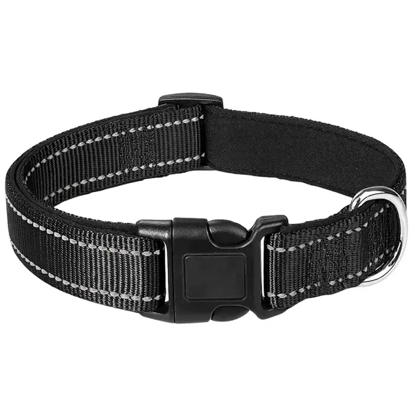 Premium_Reflective_Dog_Collar_–_Soft_Padded,_Nylon,_Adjustable_&_Comfortable_Pet_Collar_with_Steel_D-Ring_and_Heavy_Duty_Buckle_for_Small,_Medium_&_Large_Dogs_-(Pack_of_2,Multicolor)