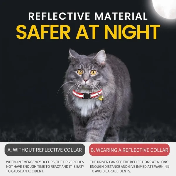 BWB_Nylon_Reflective_Safety_Cat_Collar_with_Bells_-High-Visibility_Adjustable_Nylon_Pet_Collars_with_Safety_Buckle_&_Golden_Bell_for_Kittens,_Cats,_and_Small_to_Medium_Puppies_(Multicolor,_Pack_of_2)
