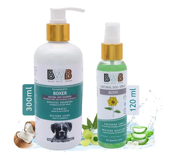 BWB_Natural_Dog_Shampoo_for_Boxer.PARABEN_Free+Alcohol_Free+pH_Balance_with_Conditioner_&_Moisturiser_and_Added_Alovera,NEEM,Coconut_&_Amla_extracts_(300_ML+DEOSPRAY)