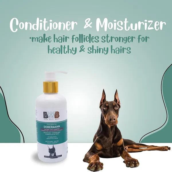 BWB_Natural_Dog_Shampoo_for_Dobermann.PARABEN_Free+Alcohol_Free+pH_Balance_with_Conditioner_&_Moisturiser_and_Added_Alovera,NEEM,Coconut_&_Amla_extracts_(300_ML)