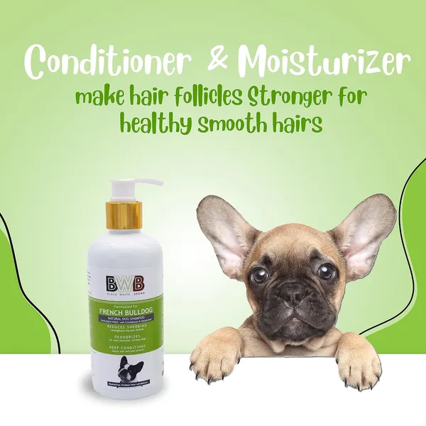 BWB_Natural_Dog_Shampoo_for_French_Bulldog_.PARABEN_Free+Alcohol_Free+pH_Balance_with_Conditioner_&_Moisturiser_and_Added_Alovera,NEEM,Coconut_&_Amla_extracts_(300ML)