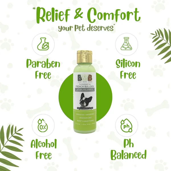 BWB_Natural_Dog_Shampoo_for_French_Bulldog_.PARABEN_Free+Alcohol_Free+pH_Balance_with_Conditioner_&_Moisturiser_and_Added_Alovera,NEEM,Coconut_&_Amla_extracts_(Pack_of_2(120ml_+_120ml))