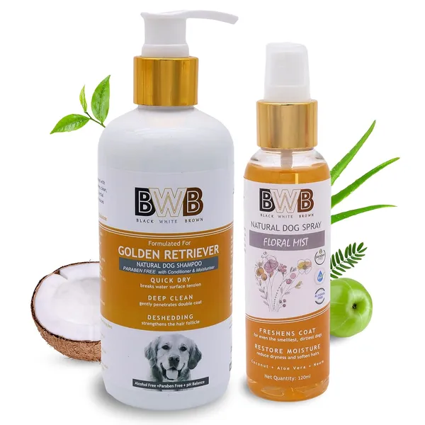 BWB_Natural_Dog_Shampoo_for_Golden_Retriever_.PARABEN_Free+Alcohol_Free+pH_Balance_with_Conditioner_&_Moisturiser_and_Added_Alovera,NEEM,Coconut_&_Amla_extracts_(300_ML_+_DEOSPRAY)