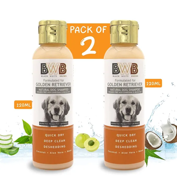 BWB_Natural_Dog_Shampoo_for_Golden_Retriever_.PARABEN_Free+Alcohol_Free+pH_Balance_with_Conditioner_&_Moisturiser_and_Added_Alovera,NEEM,Coconut_&_Amla_extracts_(Pack_of_2(120ML_+120ML))