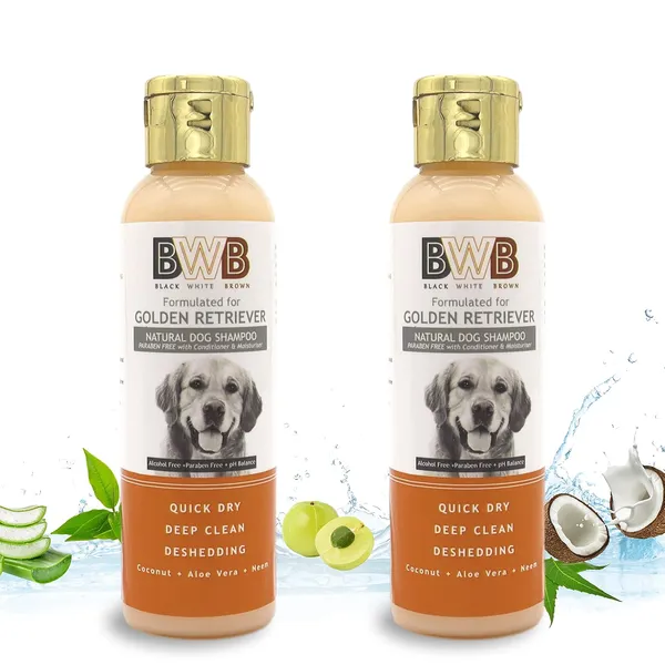 BWB_Natural_Dog_Shampoo_for_Golden_Retriever_.PARABEN_Free+Alcohol_Free+pH_Balance_with_Conditioner_&_Moisturiser_and_Added_Alovera,NEEM,Coconut_&_Amla_extracts_(Pack_of_2(120ML_+120ML))