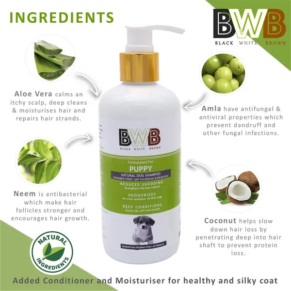 BWB_Natural_Dog_Shampoo_for_Puppy_.PARABEN_Free+Alcohol_Free+pH_Balance_with_Conditioner_&_Moisturiser_and_Added_Alovera,NEEM,Coconut_&_Amla_extracts_(300_ml_+_Deospray)