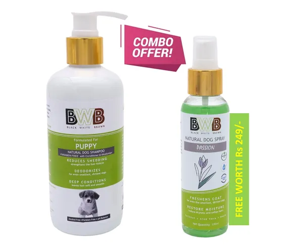 BWB_Natural_Dog_Shampoo_for_Puppy_.PARABEN_Free+Alcohol_Free+pH_Balance_with_Conditioner_&_Moisturiser_and_Added_Alovera,NEEM,Coconut_&_Amla_extracts_(300_ml_+_Deospray)