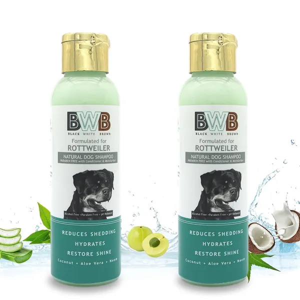 BWB_Natural_Dog_Shampoo_for_Rottweiler.PARABEN_Free+Alcohol_Free+pH_Balance_with_Conditioner_&_Moisturiser_and_Added_Alovera,NEEM,Coconut_&_Amla_extracts_(Pack_of_2(120ML_+_120ML))