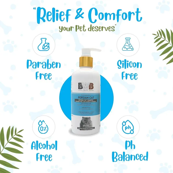 BWB_Natural_Shampoo_for_Persian_Cats.PARABEN_Free+Alcohol_Free+pH_Balance_with_Conditioner_&_Moisturiser_and_Added_Alovera,NEEM,Coconut_&_Amla_extracts_(300ML_+_DEOSPRAY)