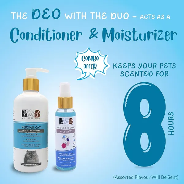 BWB_Natural_Shampoo_for_Persian_Cats.PARABEN_Free+Alcohol_Free+pH_Balance_with_Conditioner_&_Moisturiser_and_Added_Alovera,NEEM,Coconut_&_Amla_extracts_(300ML_+_DEOSPRAY)