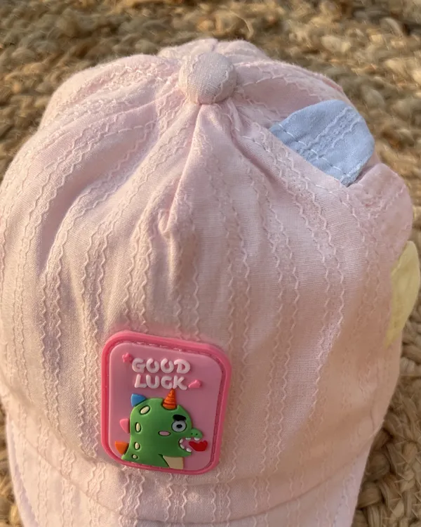 Lucky_Dino_Ultra_Soft_Baby_Cap_Blush_Pink