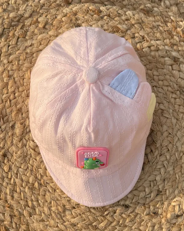 Lucky_Dino_Ultra_Soft_Baby_Cap_Blush_Pink